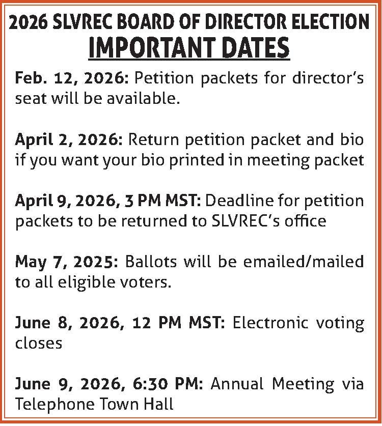 annual meeting & election dates