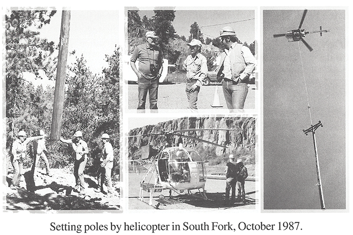 1987-setting poles by South Fork