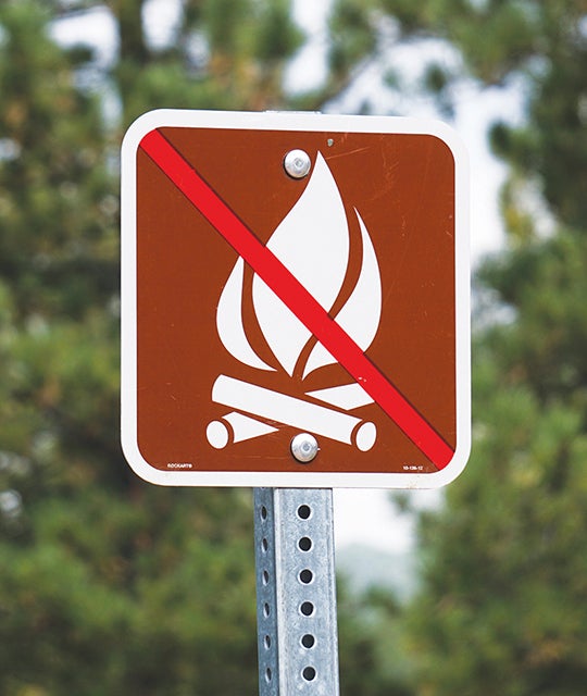 no burning sign