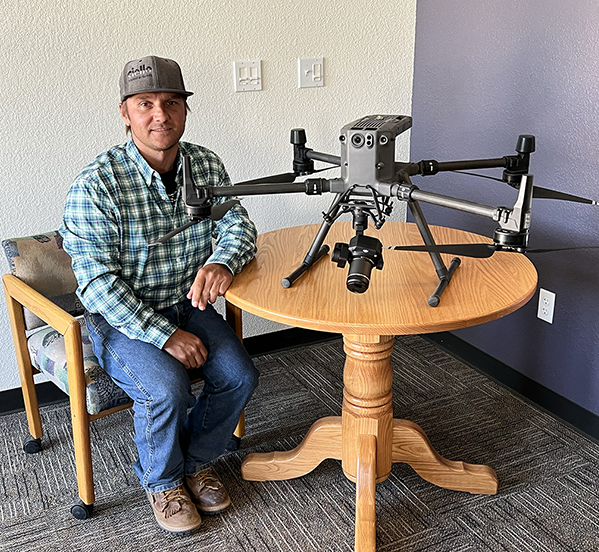 Kurt Taffin with drone